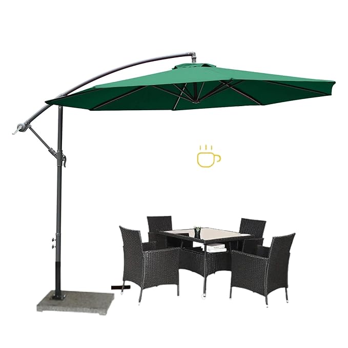 Round Green Outdoor Patio Umbrella